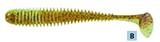 WORM PADDLER WITH PADDLE TAIL, 5CM,6 Softbaits per pack (SQUID SCENTED)
