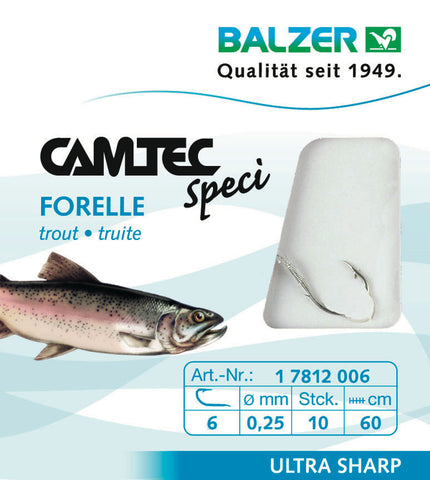 Camtec Speci Trout Hook Silver #6